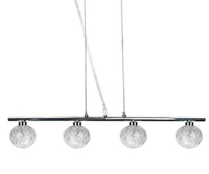 Lampa wisząca Sphere szklana chromowana do salonu i jadalni nowoczesna 4-punktowa