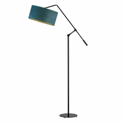 Lampa podłogowa LIBERIA GOLD zielona nowoczesna z abażurem regulowana do salonu Lysne