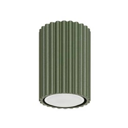 Plafon sufitowy Karbon 10 zielony oliwkowy minimalistyczny do salonu i sypialni aluminium