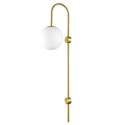 Kinkiet ścienny DANTE nowoczesny złoty szklany do salonu i sypialni 78 cm Step into Design
