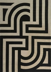 Dywan do salonu Tiffany Black 200x300 nowoczesny glamour geometryczny łatwoczyszczący antypoślizgowy