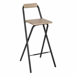 Hoker Louna składany z oparciem do kuchni 75 cm industrialny dąb czarny Atmosphera