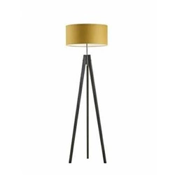 Lampa stojąca do pokoju dziecięcego HAITI żółta z abażurem drewniana glamour Lysne 138 cm