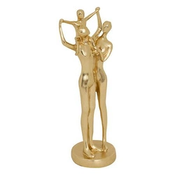 Figurka dekoracyjna Family Atmosphera złota 28,5 cm glamour do salonu na komodę