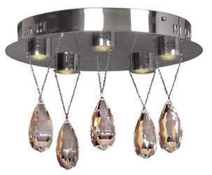 Lampa sufitowa Prisma plafon 5x3W LED chrom