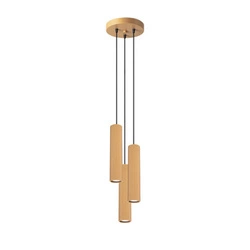 Lampa wisząca KARBON 3P złota nowoczesna regulowana do salonu i nad stół