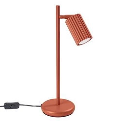 Nowoczesna lampa biurkowa Karbon czerwona z ruchomym kloszem do gabinetu Sollux Lighting