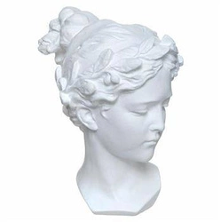Figurka dekoracyjna głowa Venus Atmosphera biała glamour do salonu i sypialni 26 cm