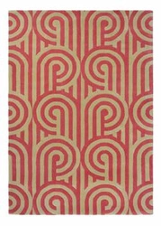 Dywan wełniany Turnabouts Claret 170x240 cm geometryczny glamour do salonu i sypialni Florence