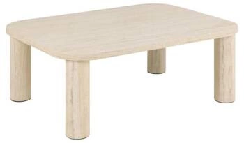 Stolik kawowy prostokątny Solano 100x75 cm trawertyn nowoczesny glamour do salonu Actona