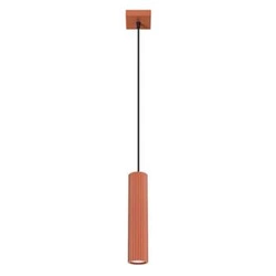 Lampa wisząca KARBON 1 czerwona minimalistyczna regulowana do salonu i nad wyspę 