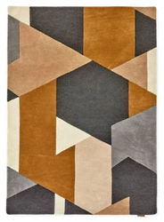 Dywan wełniany Popova Caramel 250x350 geometryczny nowoczesny do salonu i sypialni
