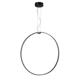Lampa sufitowa LED Acirculo czarna 74 cm nowoczesna do salonu i jadalni
