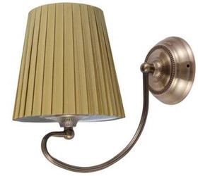Kinkiet ścienny Mozart glamour miedziany z abażurem do salonu i sypialni CANDELLUX