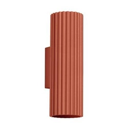 Kinkiet ścienny KARBON 20 czerwony minimalistyczny aluminium świeci góra dół do salonu SOLLUX