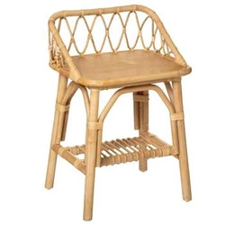 Szafka nocna boho z rattanu naturalnego 37 cm od Atmosphera z 2 półkami i eleganckim wykończeniem
