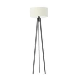 Lampa podłogowa trójnóg Miami Lysne beżowa z abażurem glamour do salonu personalizowana