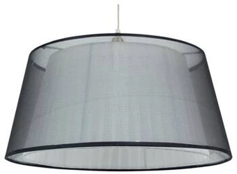 Lampa sufitowa Charlie 45 czarna z tkaniny do salonu i jadalni nowoczesna elegancja