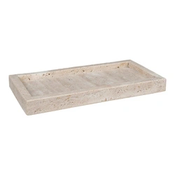Taca prostokątna trawertynowa House Nordic do serwowania i dekoracji 30,5x15 cm