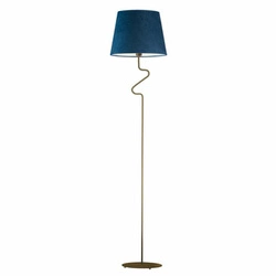 Lampa podłogowa FOGO nowoczesna glamour z abażurem welurowym morska do salonu Lysne