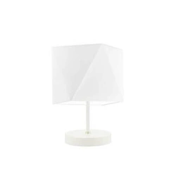 Lampka nocna do sypialni nowoczesna biała z abażurem PASADENA LYSNE styl skandynawski 30 cm