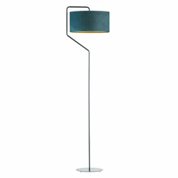Lampa podłogowa do salonu TESALLIA Lysne zielona welurowy abażur glamour nowoczesna 156 cm