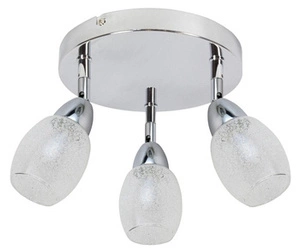 Plafon LED okrągły Rico nowoczesny chrom biały z regulacją kloszy do salonu CANDELLUX