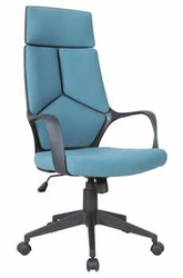 Fotel biurowy ergonomiczny Alenda Intesi niebieski obrotowy z regulacją do biurka