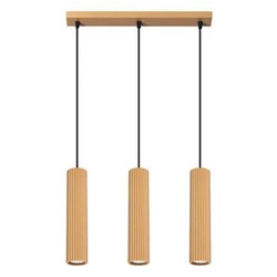 Lampa wisząca KARBON 3-punktowa złota nowoczesna do salonu regulowana wysokość