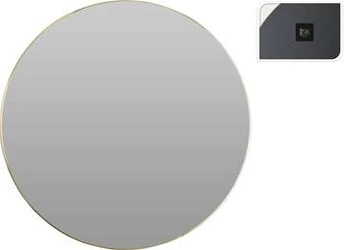Lustro okrągłe Zarina 75 cm złote wiszące do przedpokoju i sypialni glamour Intesi