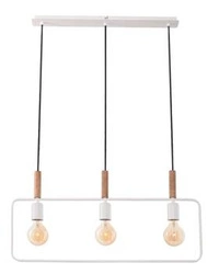 Nowoczesna lampa wisząca Frame biała 3-punktowa do salonu, kuchni lub jadalni