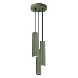 Lampa wisząca KARBON 3P oliwkowa do salonu nowoczesna regulowana nad stół SOLLUX