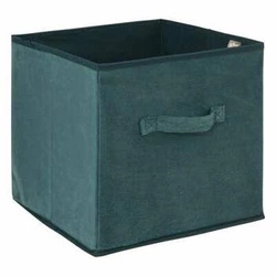 Pudełko materiałowe do regału 31x31 Velvet niebieskie składane z uchwytem 5five
