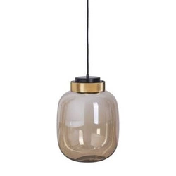 Lampa wisząca BOOM LED szklana bursztynowo złota 25 cm do salonu i nad stół