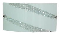 Plafon sufitowy LED Mistery biały szklany glamour do salonu i sypialni 33 cm