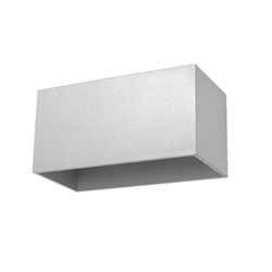 Kinkiet ścienny QUAD MAXI szary nowoczesny aluminiowy do salonu i sypialni Sollux Lighting