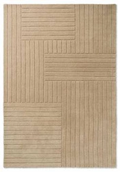 Dywan wełniany do salonu Decor Desert Warm Sand 160x230 cm nowoczesny ręcznie tkany beżowy