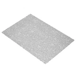 Srebrna nowoczesna podkładka pod talerz Intesi 30x45 cm do kuchni i jadalni