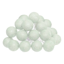 Cotton balls girlanda świetlna LED Atmosphera seledynowa do pokoju dziecięcego na baterie 435 cm