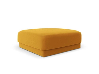 Pufa Miley welurowa żółta 90x90 cm kwadratowa do salonu nowoczesna siedzisko glamour