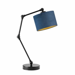 Lampka nocna ASMARA VELUR GOLD nowoczesna welurowa regulowana morska do sypialni Lysne