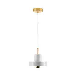 Lampa wisząca UNIVERSO marmurowo złota 18 cm do kuchni i nad stół nowoczesna