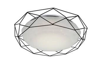 Plafon sufitowy LED Sven 43 cm czarny nowoczesny do salonu kuchni i sypialni