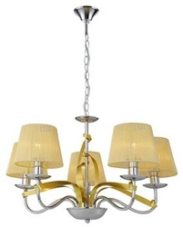 Lampa wisząca Diva 5x40W E14 chrom/złoty
