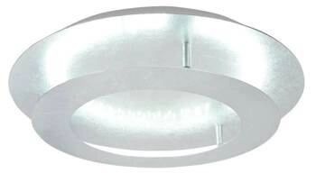 Plafon sufitowy LED Merle 50 cm srebrny nowoczesny okrągły do salonu i sypialni