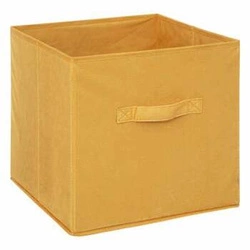Pudełko składane do regału 31x31 Velvet żółte z uchwytem, nowoczesne 5five simply smart
