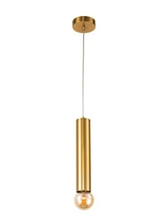 Lampa sufitowa Austin Slim złota tuba 30 cm metalowa do salonu i jadalni Ledea