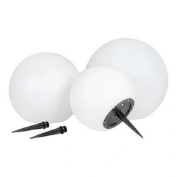 Lampion ogrodowy solar LED Lifton House Nordic biały zestaw 3 sztuki IP44 do ogrodu i na taras