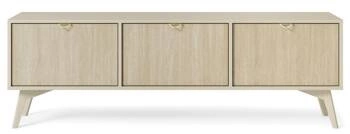 Szafka RTV drewniana Sage 160 cm stojąca do salonu w stylu boho glamour z jodełką