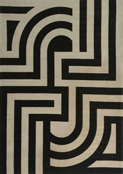 Dywan do salonu Tiffany Black 160x230 nowoczesny glamour geometryczny łatwoczyszczący antypoślizgowy